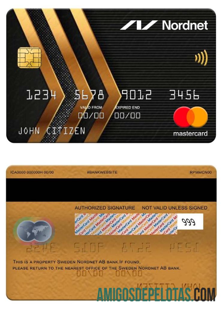 Suécia Nordnet AB Bank Mastercard baixar para verificação